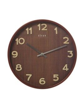 Reloj de Pared Alexandra House Living Marrón Nogal Madera 32 x 4 x 32 cm