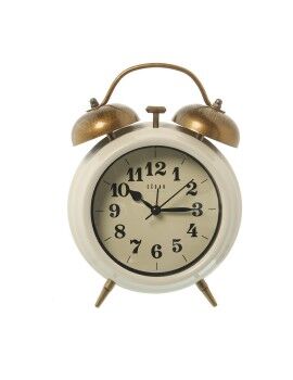 Reloj de Mesa Alexandra House Living Blanco Metal 14 x 21 x 7 cm Alarma