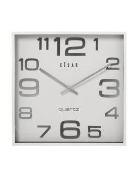 Reloj de Pared Alexandra House Living Blanco Plateado Acrílico Plástico 28 x 4 x 28 cm