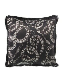 Cojín Alexandra House Living Negro Textil Serpiente 45 x 45 cm