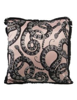 Almofada Alexandra House Living Preto Cor de Rosa Têxtil Serpente 45 x 45 cm