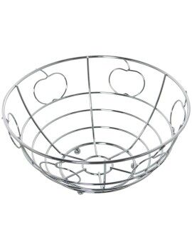 Fruteira Alexandra House Living Prateado Metal Cromado 24 x 12 x 24 cm