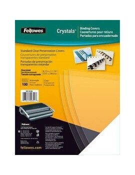 Capas de encadernação Fellowes Crystals Transparente PVC A4 (100 Unidades)