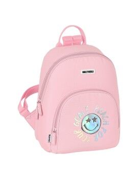 Mochila Casual Smiley Iris Rosa (25 x 30 x 13 cm)