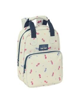 Mochila Escolar Nait Nait Coches Bege 20 x 28 x 8 cm