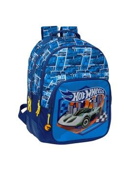 Mochila Escolar Hot Wheels Sonny Azul Marinho 32 x 42 x 15 cm