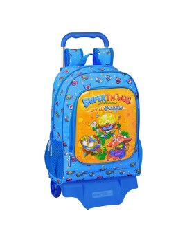 Mochila Escolar com Rodas SuperThings Serie 7 Azul Multicolor 14 L