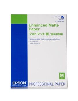 Pack de Tinta y Papel Fotográfico Epson Enhanced Matte Paper, DIN A2, 192 g/m², 50 hojas 50 Hojas...