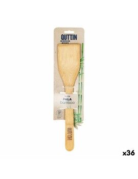 Espátula de Cozinha Quttin Castanho Reta Bambu 30 x 6,2 x 0,8 cm (36 Unidades)