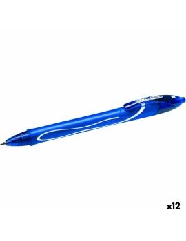 Bolígrafo de gel Bic Gel-ocity Quick Dry Azul 0,3 mm (12 Unidades)