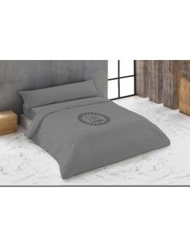 Juego de funda nórdica Hosteline LOGO Gris Cama de 135 220 x 230 cm 3 Piezas