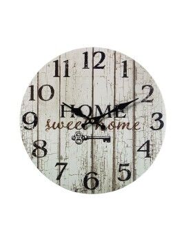 Reloj de Pared Alexandra House Living Blanco Madera 34 x 34 x 4 cm