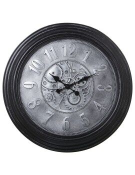 Reloj de Pared Alexandra House Living Negro Plateado Acrílico Plástico 58 x 58 x 6 cm