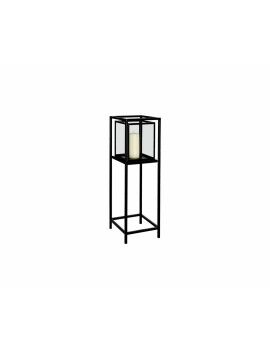 Portavelas Alexandra House Living Negro Cristal Hierro 23 x 71 x 23 cm