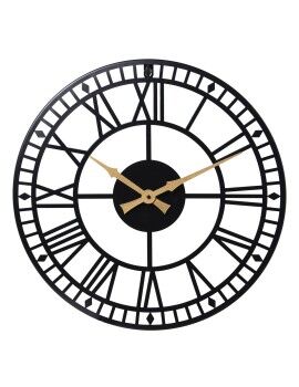 Reloj de Pared Alexandra House Living Negro Metal 45 x 3 x 45 cm