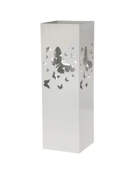 Paragüero Alexandra House Living Blanco Mariposas 19 x 49 x 19 cm