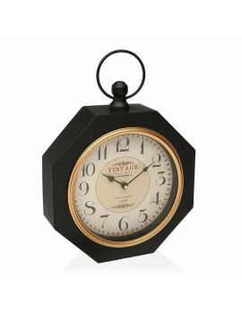 Reloj de Pared Versa bLACK Metal (28 x 8 x 40 cm)