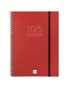 Agenda Finocam OPAQUE Burdeos A5 15,5 x 21,2 cm 2025