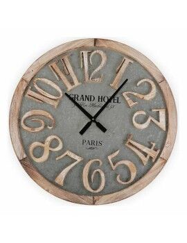 Reloj de Pared Versa 21110026 Metal Madera MDF 5 x 60 x 60 cm Marrón Gris