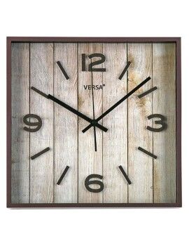 Reloj de Pared Versa Marrón Plástico Escandinavo/Nórdico 4,1 x 28 x 28 cm