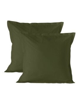 Funda de almohada HappyFriday Basic Verde 60 x 60 cm (2 Unidades)