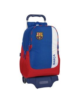 Mochila Escolar com Rodas F.C. Barcelona Azul Grená 32 x 44 x 16 cm