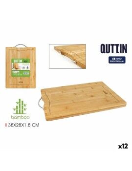 Tabla de cortar Quttin Bambú 38 x 28 x 1,8 cm (12 Unidades)