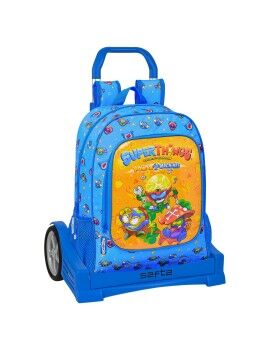 Mochila Escolar com Rodas SuperThings Serie 7 Azul Multicolor 14 L