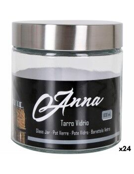 Frasco Anna 830 ml Vidro Aço (24 Unidades)