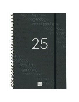 Agenda Finocam YEAR Preto A4 21 x 29,7 cm 2025