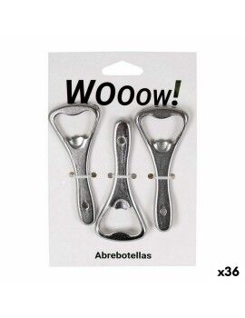 Abrebotellas Wooow Plateado Set 3 Piezas (36 Unidades)