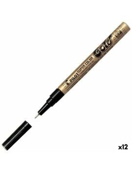 Rotulador permanente Pilot Dourado (12 Unidades)