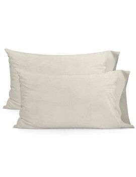 Juego de fundas de almohada HappyFriday Beige 50 x 75 cm 2 Piezas