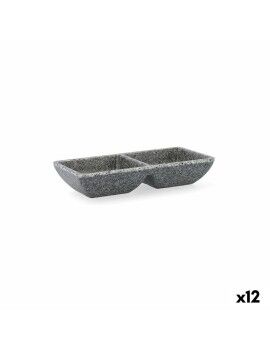 Bandeja de Aperitivos Quid Lonja Gris Plástico 17 x 7 x 3 cm (12 Unidades)