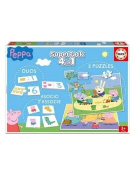 Juego Educativo Peppa Pig SuperPack 4 in 1 Educa Multicolor (Español)