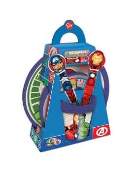 Conjunto de Louça Infantil The Avengers CZ11304 Plástico (5 Peças)