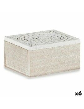 Caixa Decorativa 16 x 8 x 11 cm Madeira (6 Unidades)