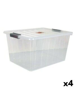 Caixa de Armazenagem com Tampa Dem Thais 50 L 55 x 43 x 30 cm (4 Unidades)