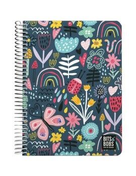 Caderno de Argolas Grafoplas BITS&BOBS 24 BOTANIC Multicolor Quarto 80 Folhas