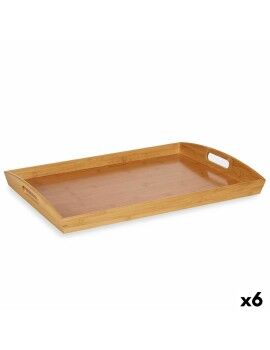 Tabuleiro Castanho Bambu 38 x 6 x 58 cm (6 Unidades)