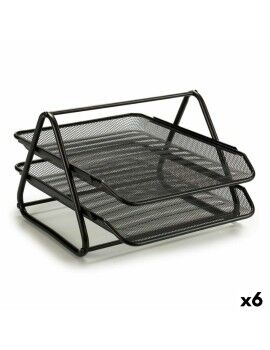 Bandeja clasificatoria Negro Metal 6 Unidades 30 X 34,5 X 21 cm