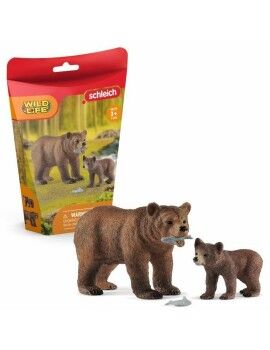 Figura Schleich 42473 Maman grizzly avec ourson Plástico