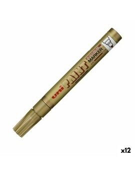 Rotulador permanente Uni-Ball PX-20 Dourado (12 Unidades)