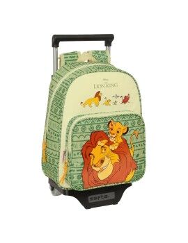 Mochila Escolar com Rodas Mufasa Verde Bege 27 x 33 x 10 cm