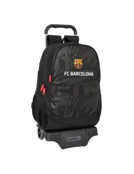 Mochila Escolar com Rodas F.C. Barcelona Black Preto 32 x 44 x 16 cm