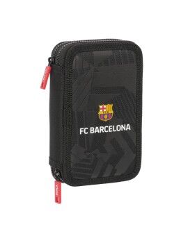 Estojo Duplo F.C. Barcelona Black Preto 12.5 x 19.5 x 4 cm 29 Peças