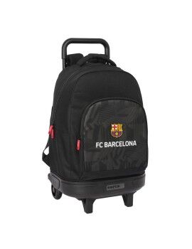 Mochila Escolar com Rodas F.C. Barcelona Black Preto 33 x 45 x 22 cm