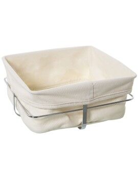 Panera Alexandra House Living Blanco Metal Tela 22 x 10 x 22 cm