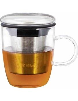 Taza con Filtro para Infusiones Melitta Cilia Transparente Acero Inoxidable 400 ml