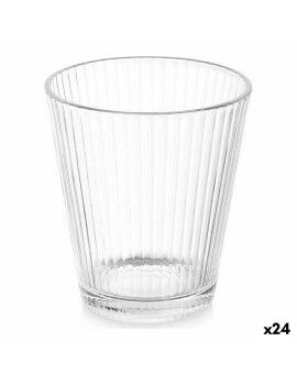 Copo Riscas Transparente Vidro 375 ml (24 Unidades)